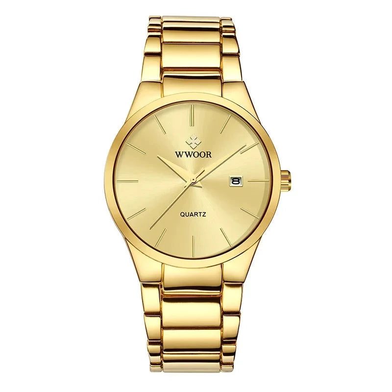 Stainless Steel Waterproof Date Wristwatch