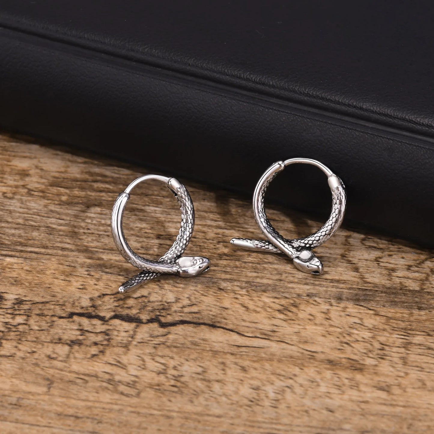 Snake Hoop Earrings for Men