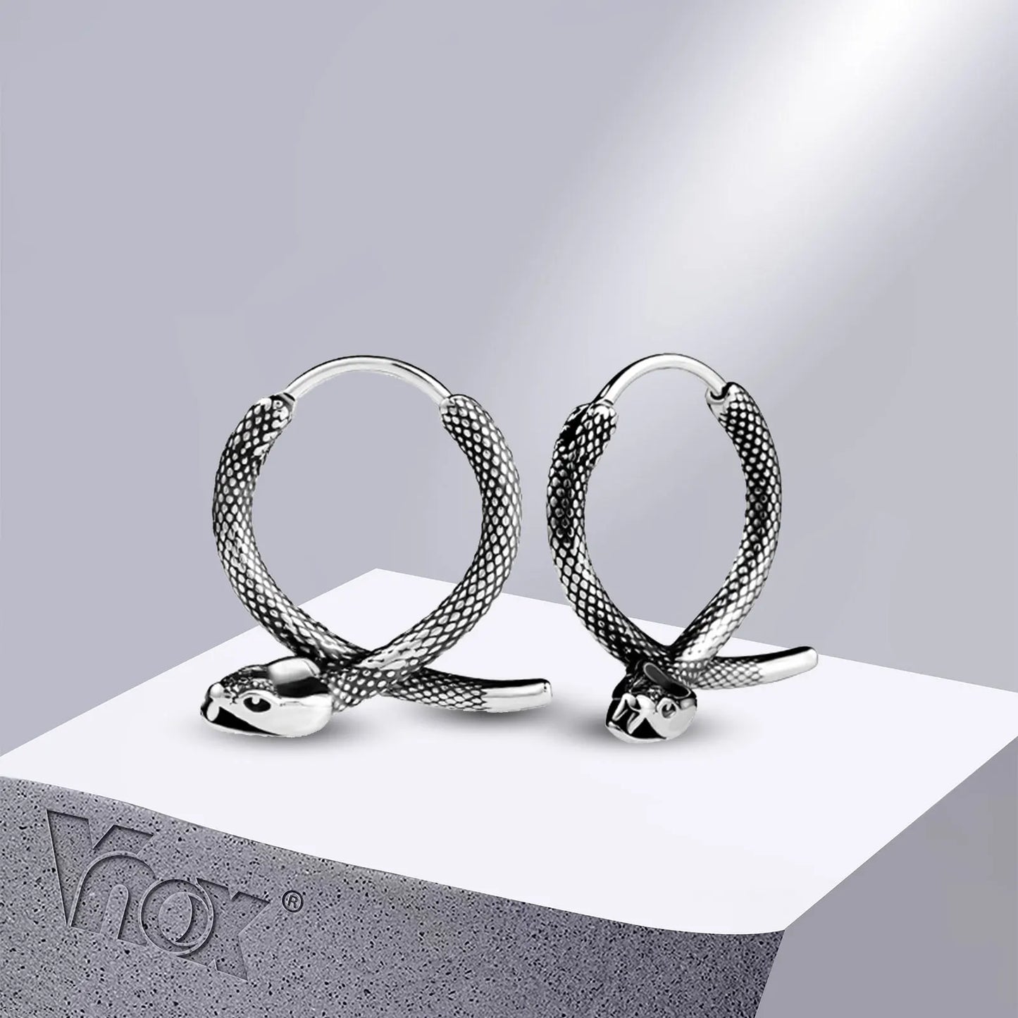 Snake Hoop Earrings for Men