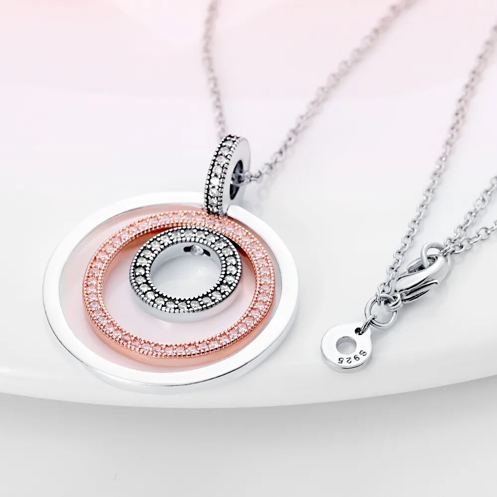 Real 925 Sterling Silver Necklace  Sparkling