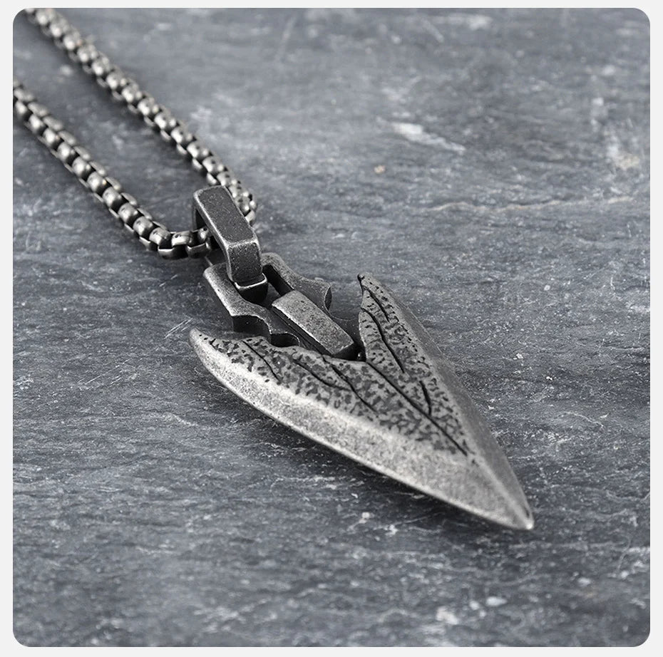 Punk Arrowhead Necklace for Men