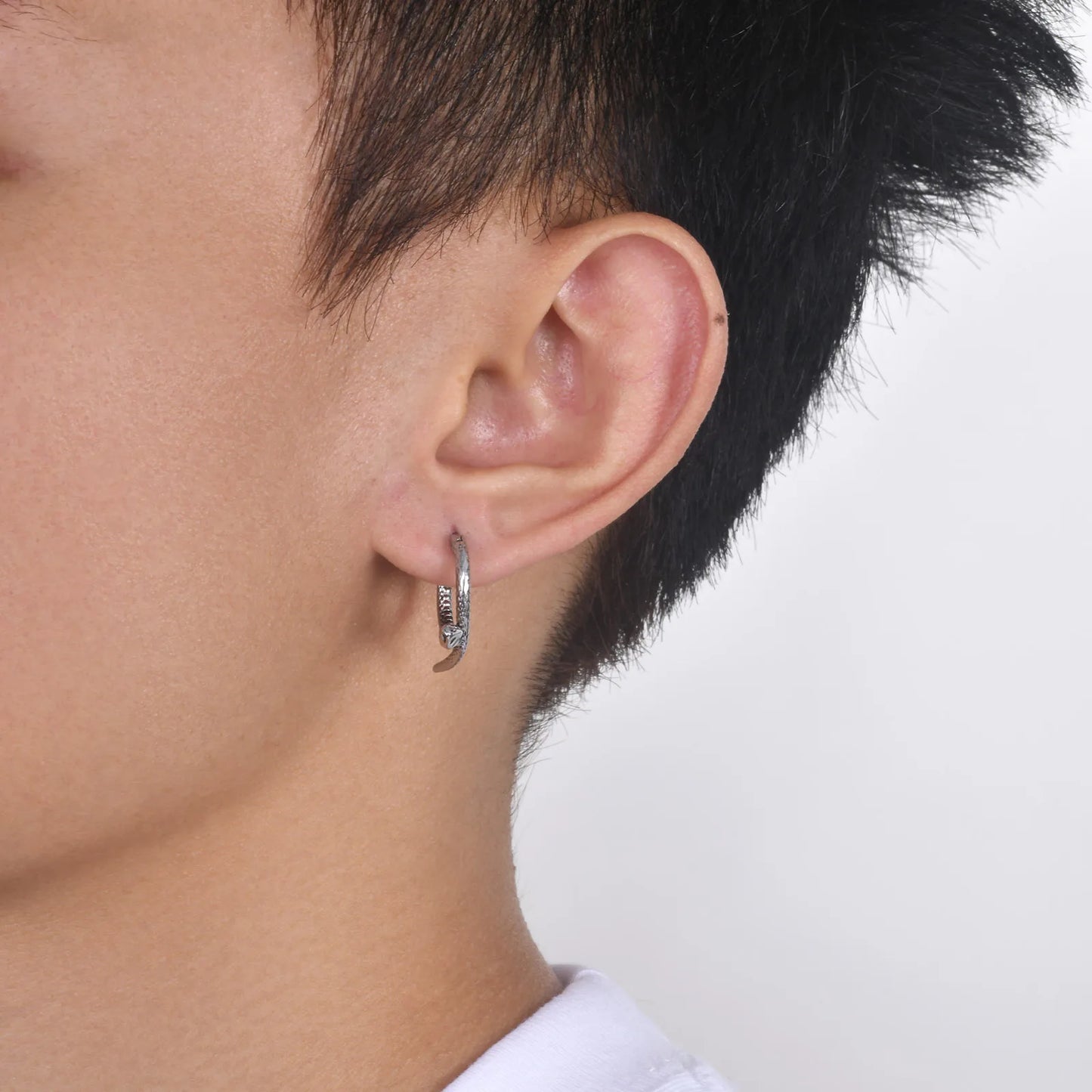 Snake Hoop Earrings for Men