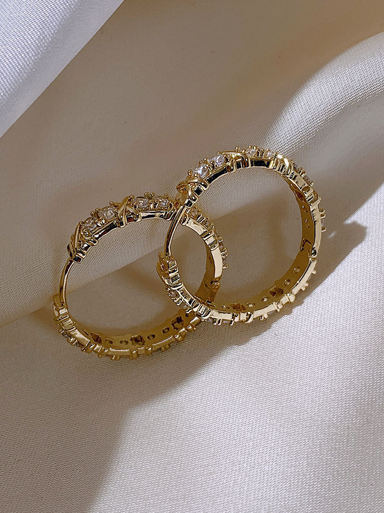 Metal Hoop Earrings For Woman