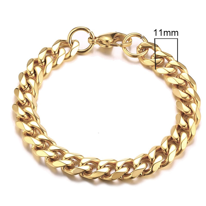 Stainless Steel Chain Bracelets Unisex