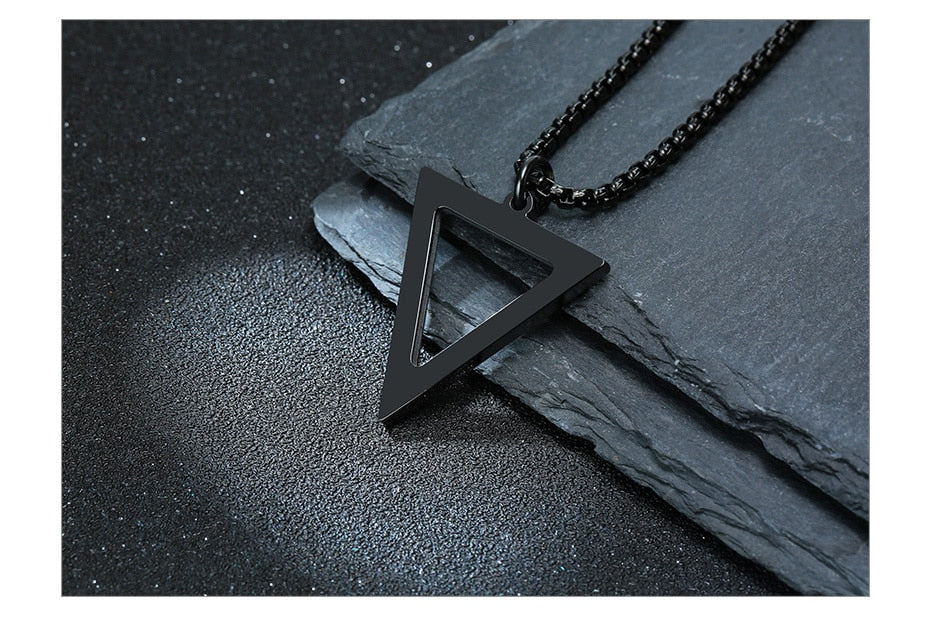 Rock Punk Mens Triangle Necklaces