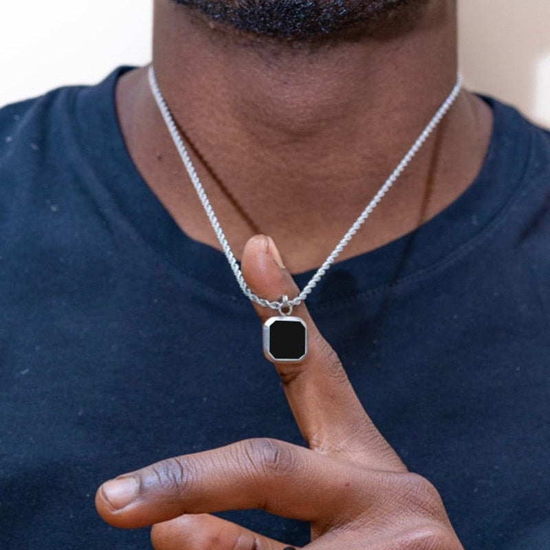 Square Necklaces for Men