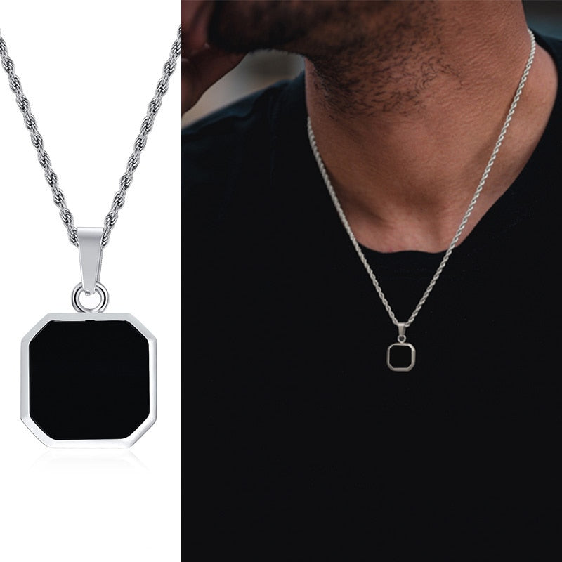 Square Necklaces for Men